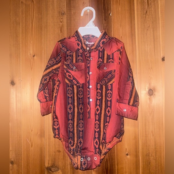 Wrangler Pearl Snap Up Baby Onesie Size 24 Months - Picture 1 of 2